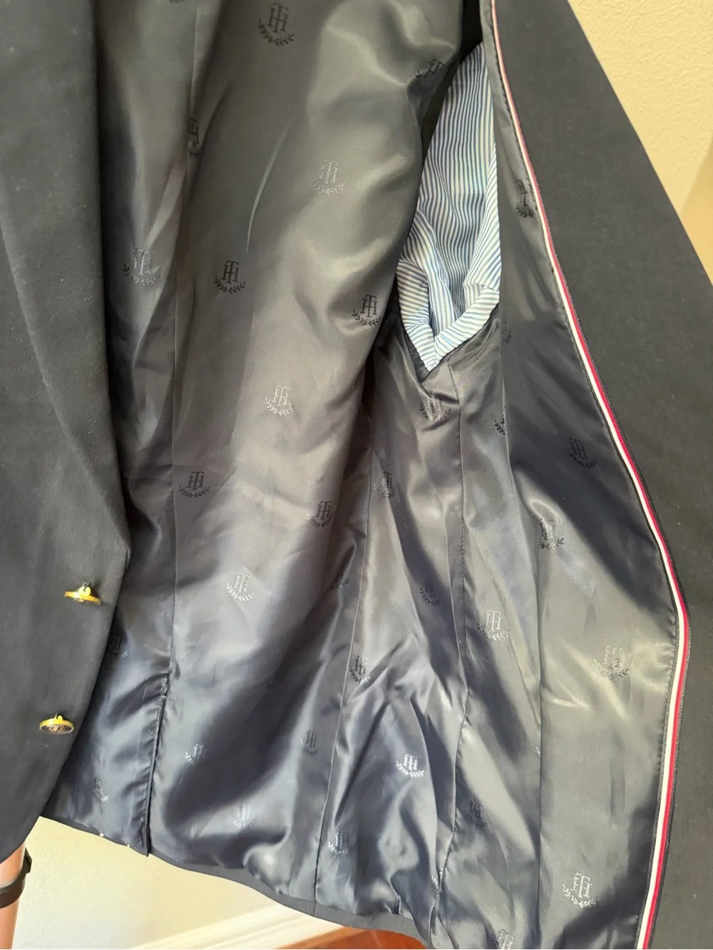 Tommy Hilfiger Boys TH Flex Blazer Navy Blue Suit Jacket Size 12